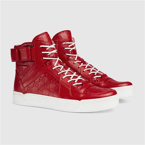 cheap mens gucci high top shoes|gucci signature high top sneaker.